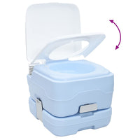 Camping Toilet Set 2 Pcs Blauw En Wit