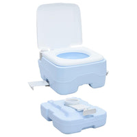 Camping Toilet Set 2 Pcs Blauw En Wit