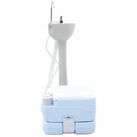 Camping Toilet Set 2 Pcs Blauw En Wit