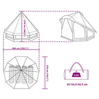 Tipi Tent Met Dak Met Opslag 404 X 370 X 270 Cm Taft