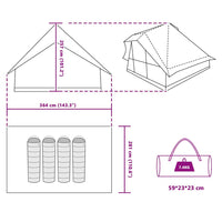 Tipi Tent Met Dak Met Opslag 364 X 281 X 257 Cm Taft