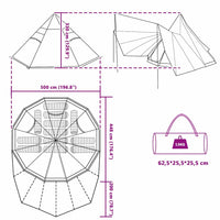 Tipi Tent Met Dak Met Opslag 510 X 690 X 330 Cm Taft