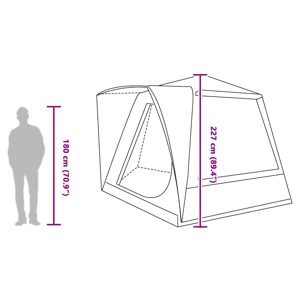 Camping Tent Huisje Met Dak 420 X 420 X 227 Cm Polyester