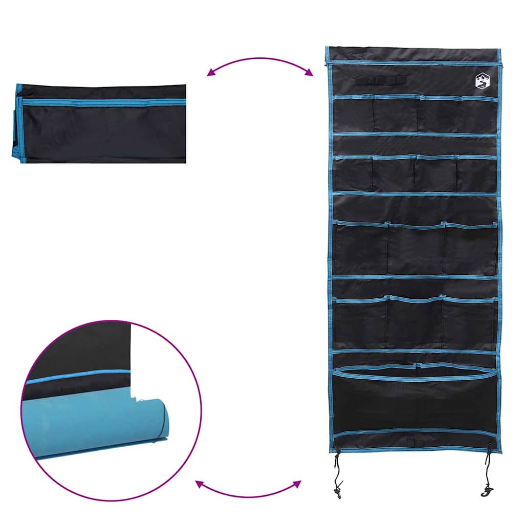 Opslagzak Met Opslag Zwart En Blauw 125 X 48 Cm Oxford