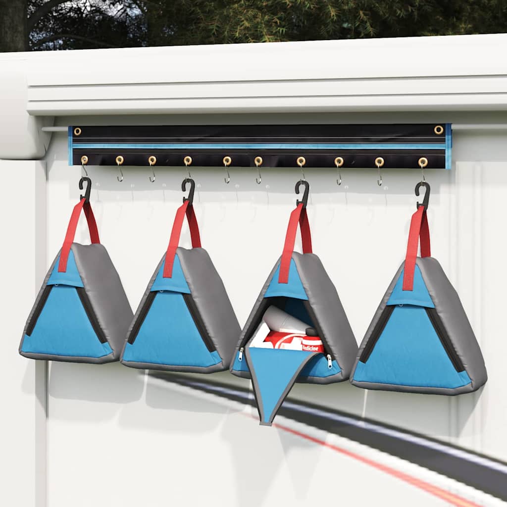 Opslagzak 4 Pcs Grijs En Blauw 24 X 16 X 24 Cm Oxford