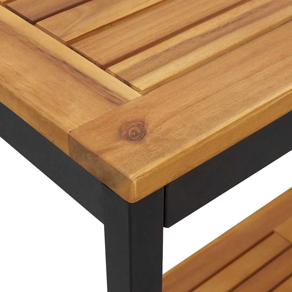 Buiten Tafel Met Opslag Natuurlijk En
