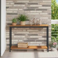 Buiten Tafel Met Opslag Natuurlijk En