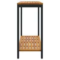 Buiten Tafel Met Opslag Natuurlijk En