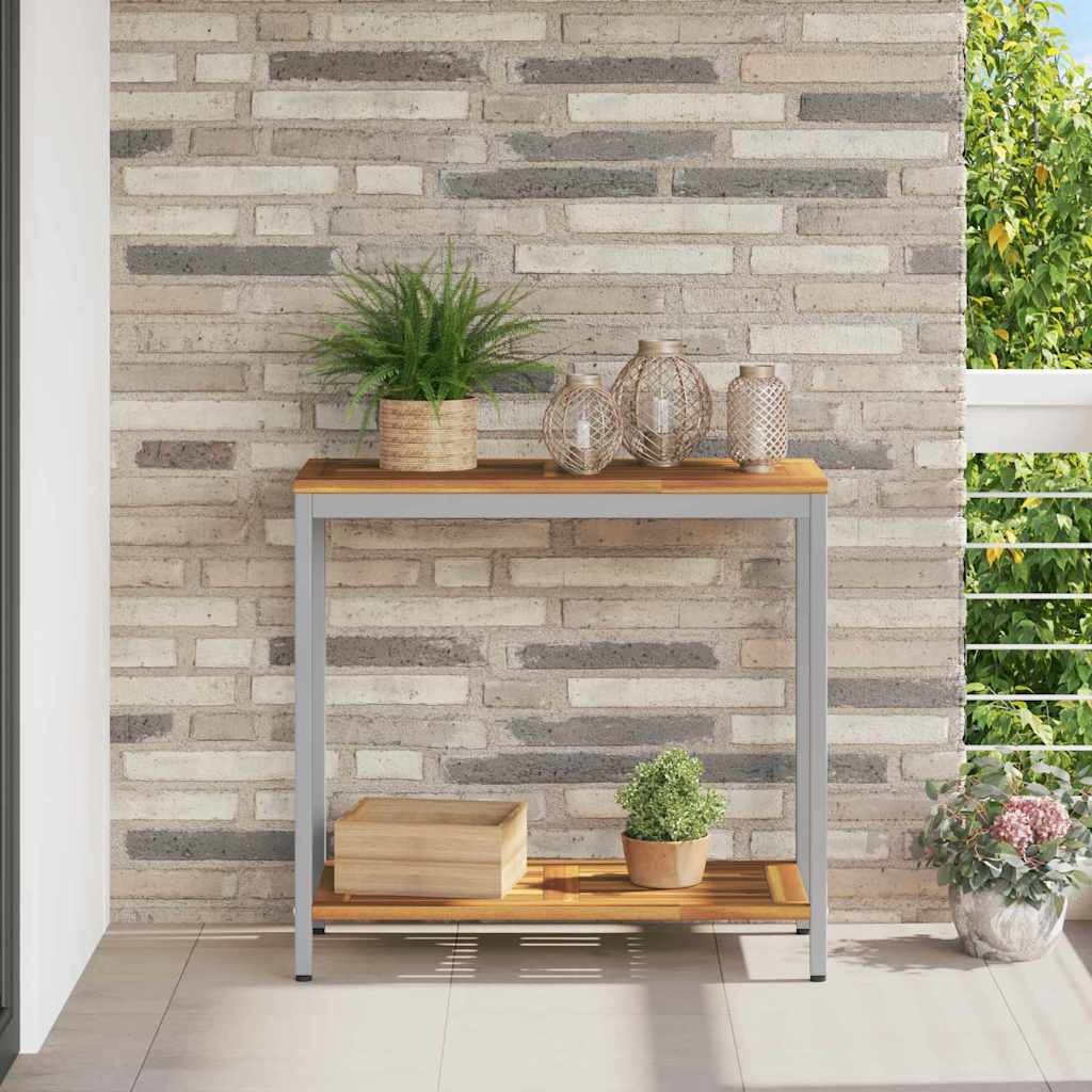 Buiten Tafel Met Opslag Natuurlijk En