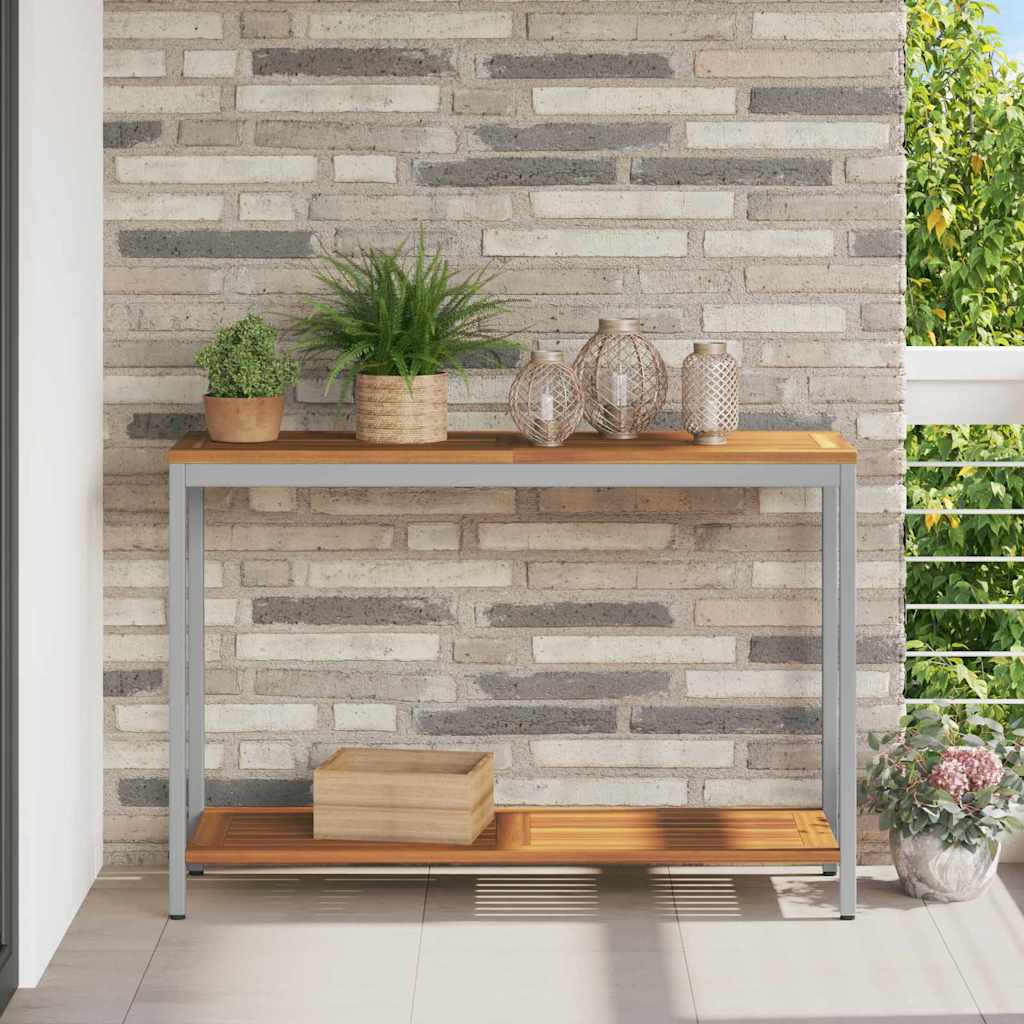 Buiten Tafel Met Opslag Natuurlijk En