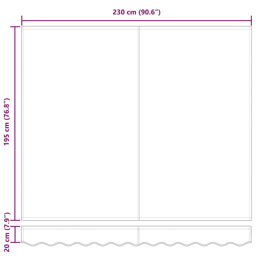 Inklapbaar Zonnescherm Crème 250 X 200 Cm Stof Crèmekleurig (Wit Frame)