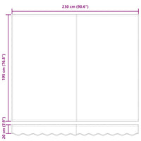 Inklapbaar Zonnescherm Crème 250 X 200 Cm Stof Crèmekleurig (Wit Frame)