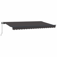 Inklapbaar Zonnescherm Antraciet 350 X 200 Cm Stof Anthraciet (Anthraciet Frame)