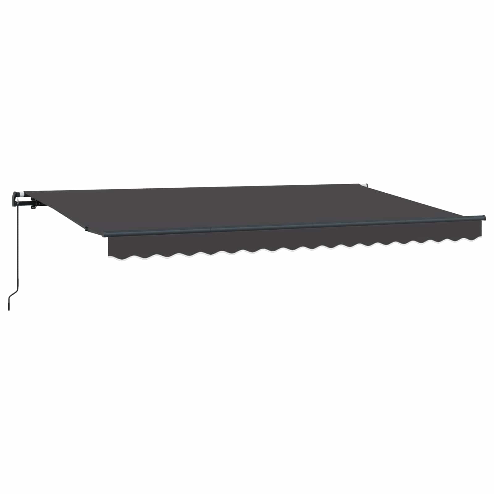 Inklapbaar Zonnescherm Antraciet 350 X 200 Cm Stof Anthraciet (Anthraciet Frame)
