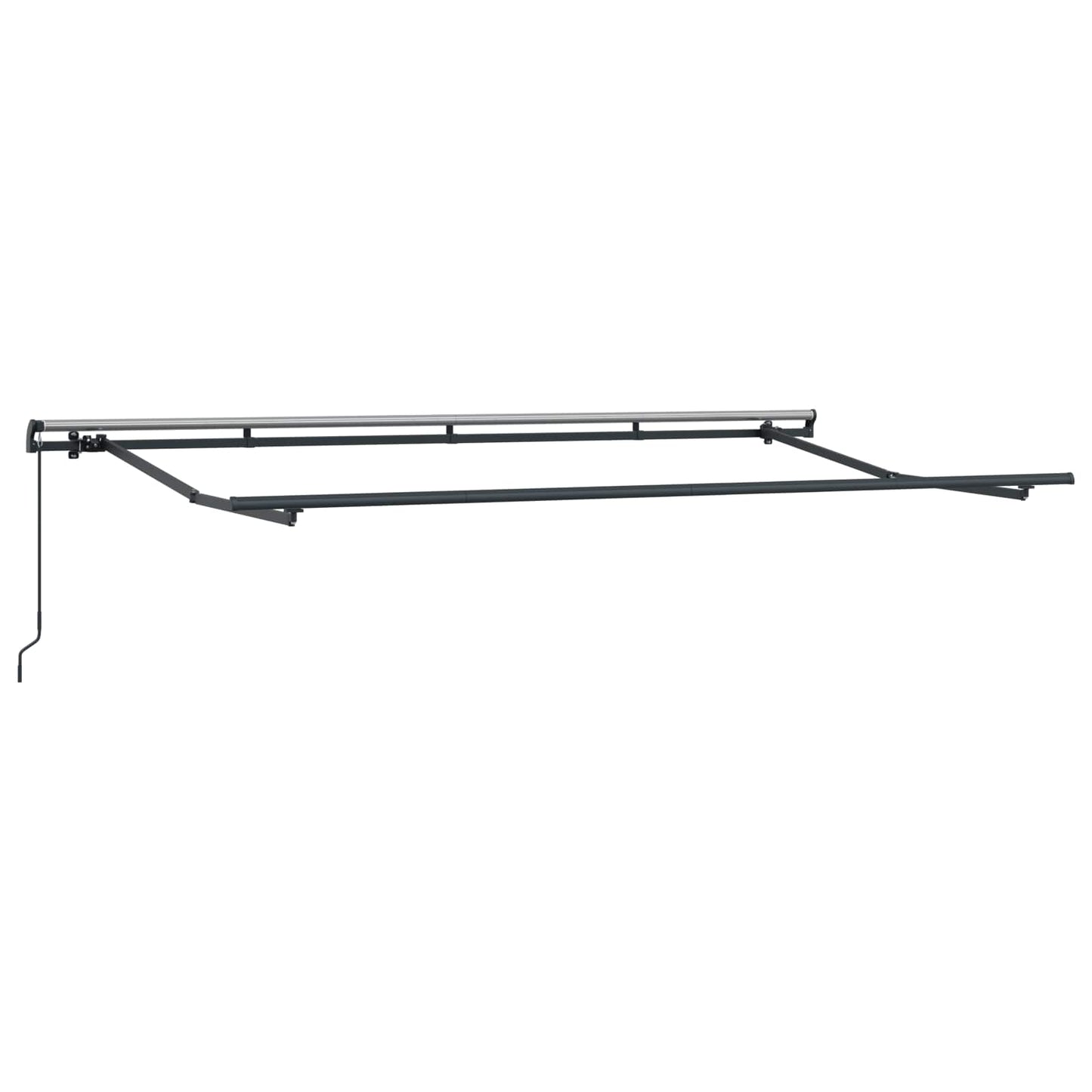 Inklapbaar Zonnescherm Antraciet 350 X 200 Cm Stof Anthraciet (Anthraciet Frame)