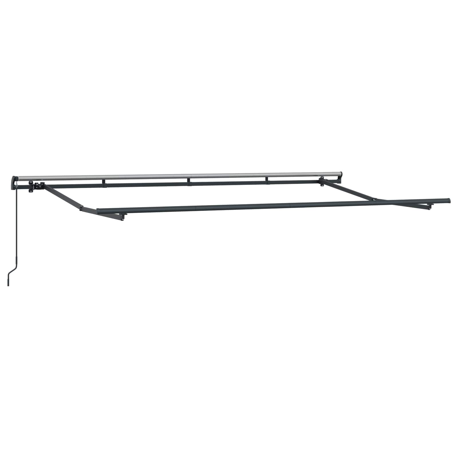 Inklapbaar Zonnescherm Antraciet 350 X 200 Cm Stof Anthraciet (Anthraciet Frame)