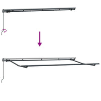 Inklapbaar Zonnescherm Antraciet 350 X 200 Cm Stof Anthraciet (Anthraciet Frame)