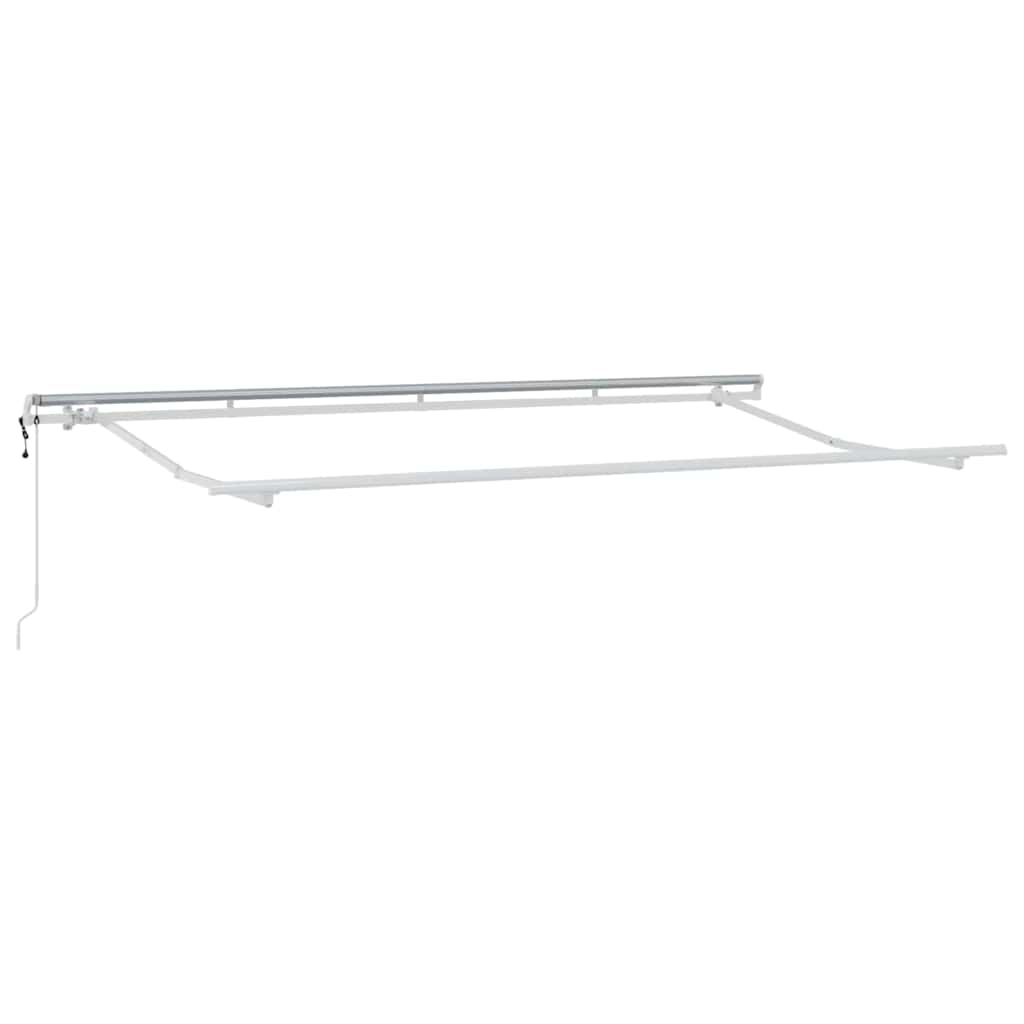 Inklapbaar Zonnescherm Antraciet 350 X 200 Cm Stof Antracietkleurig (Wit Frame)