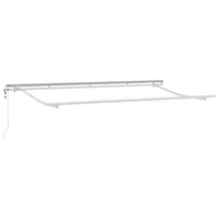 Inklapbaar Zonnescherm Antraciet 350 X 200 Cm Stof Antracietkleurig (Wit Frame)