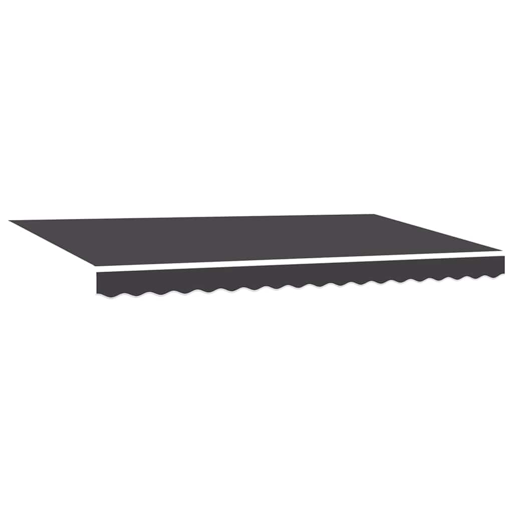 Inklapbaar Zonnescherm Antraciet 350 X 200 Cm Stof Antracietkleurig (Wit Frame)