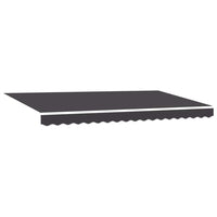Inklapbaar Zonnescherm Antraciet 350 X 200 Cm Stof Antracietkleurig (Wit Frame)