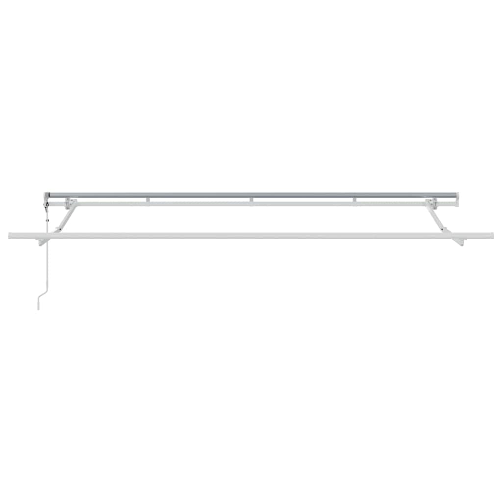 Inklapbaar Zonnescherm Antraciet 350 X 200 Cm Stof Antracietkleurig (Wit Frame)