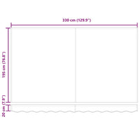 Inklapbaar Zonnescherm Antraciet 350 X 200 Cm Stof Antracietkleurig (Wit Frame)
