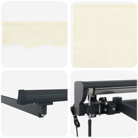 Inklapbaar Zonnescherm Crème 350 X 250 Cm Crème (Anthraciet Frame)
