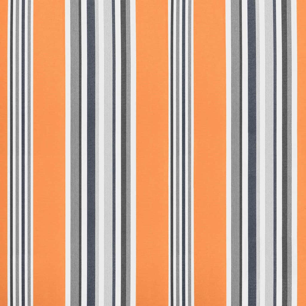Elektrisch Uittrekbaar Zonnescherm Multikleur 450 × 300 Cm Oranje, Grijs, Blauw En Wit