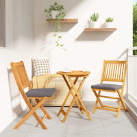 Opvouwbare Stoel Met Kussen 4 Pcs Grijs 49 X 57,5 X 92Cm