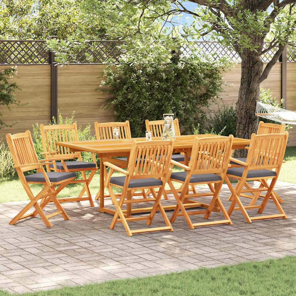 Opvouwbare Stoel Met Kussen 4 Pcs Grijs 49 X 57,5 X 92Cm