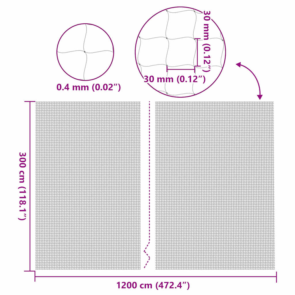 Kattennet Transparant Nylon