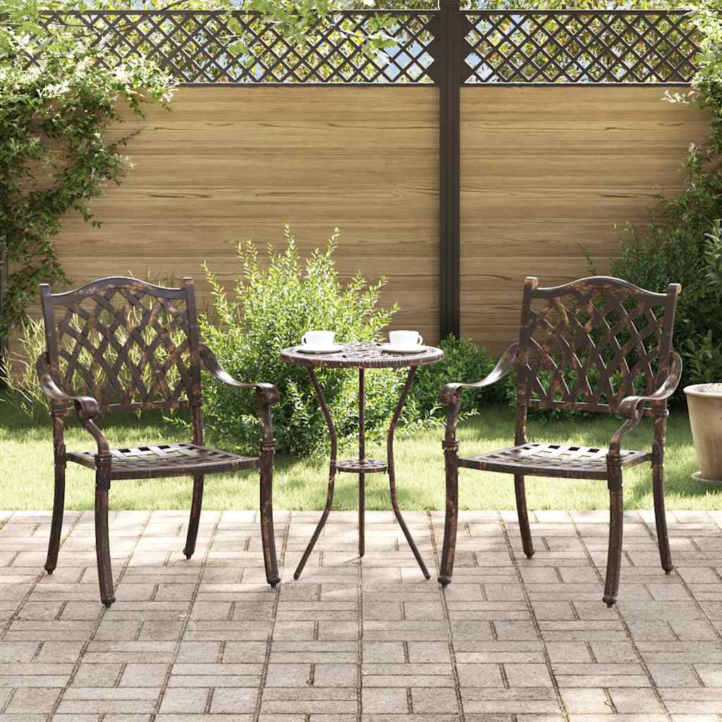 Tuinstoel 2 Pcs 56 X 55 X 92.5Cm Aluminium