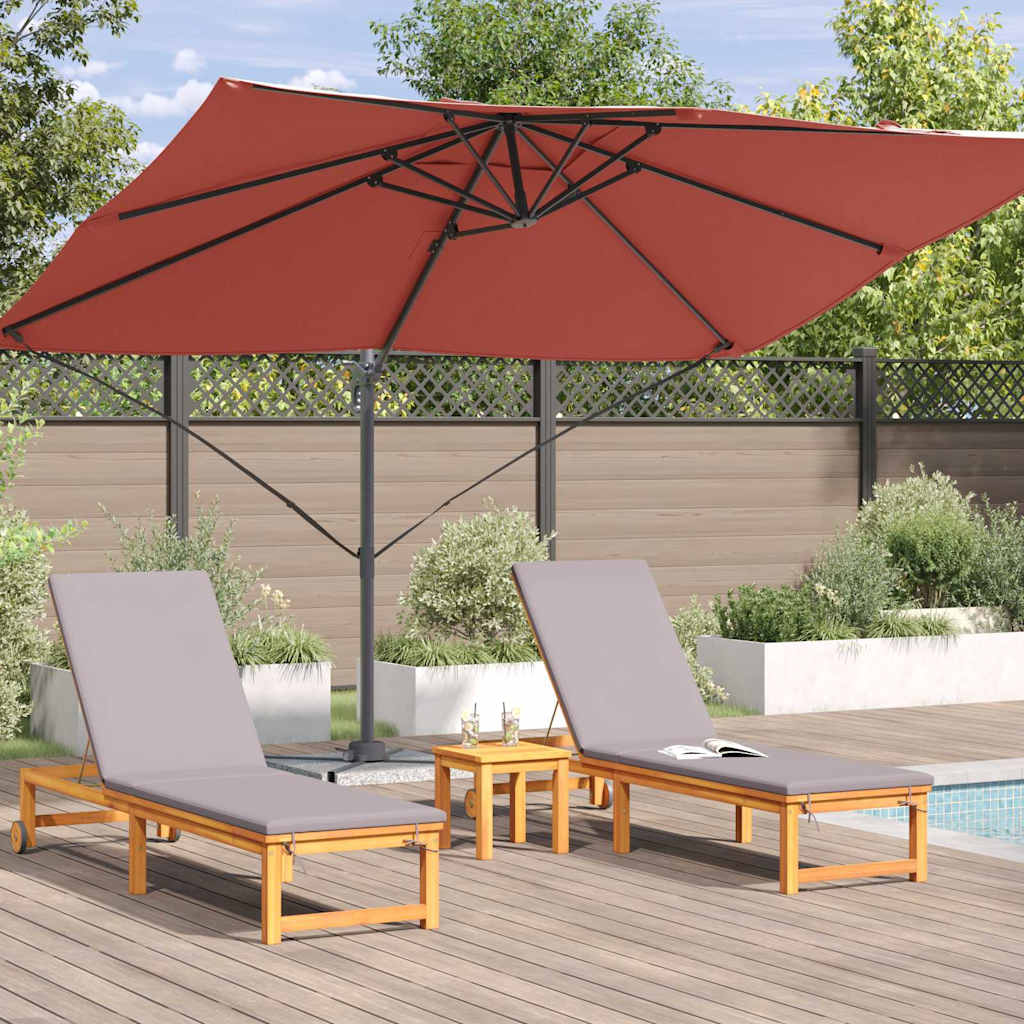 Parasol 351 X 250 X 260 Cm Polyester En Aluminium