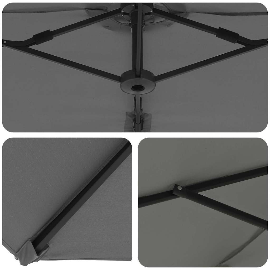 Parasol 372 X 198 X 243 Cm Polyester En Aluminium