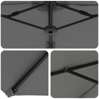 Parasol 372 X 198 X 243 Cm Polyester En Aluminium