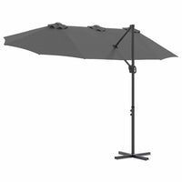 Parasol 372 X 198 X 243 Cm Polyester En Aluminium
