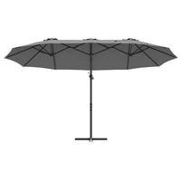 Parasol 372 X 198 X 243 Cm Polyester En Aluminium