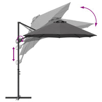 Parasol 372 X 198 X 243 Cm Polyester En Aluminium
