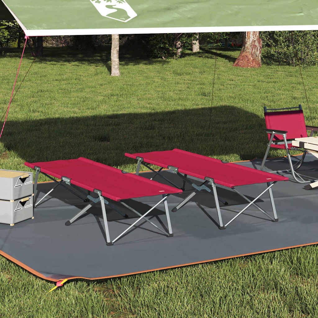 Opvouwbaar Camping Bed 2 Pcs Bossen 194 X 62,5 X 42,5 Cm
