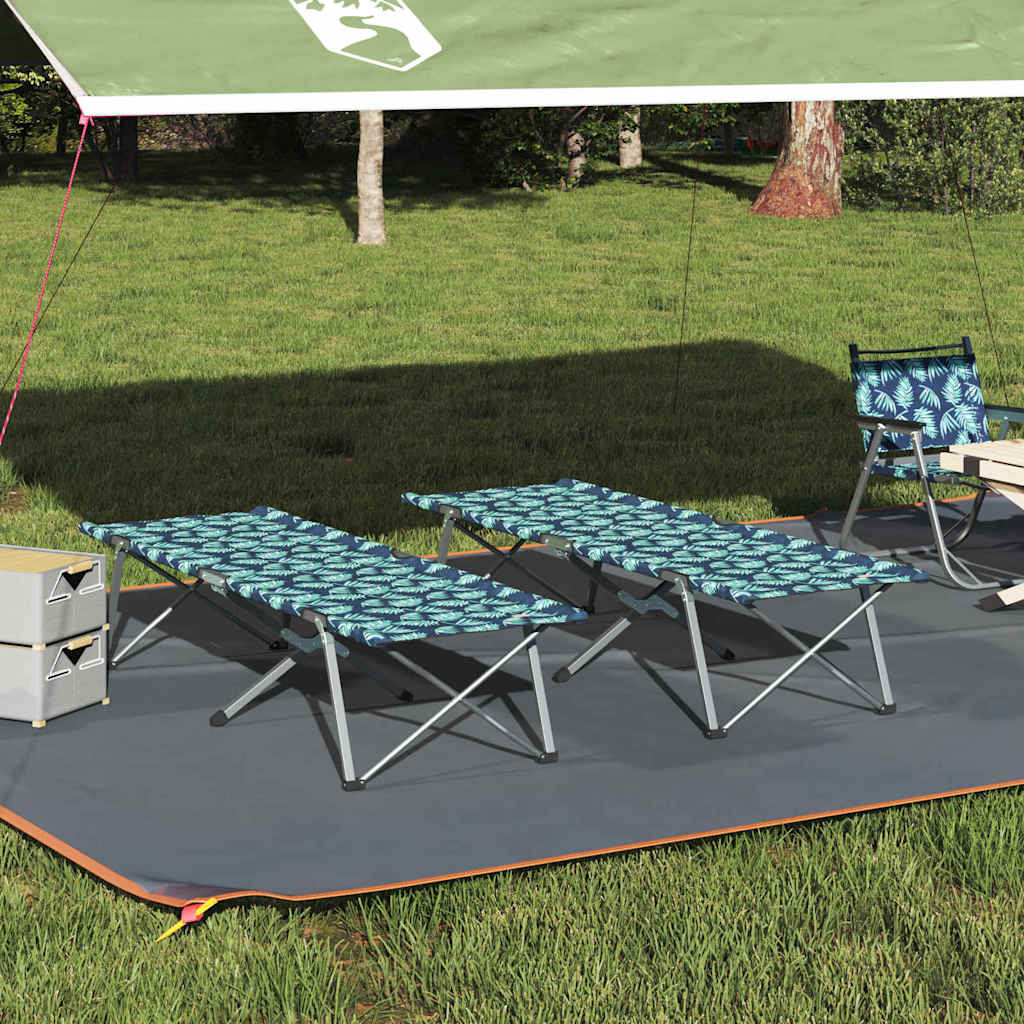 Opvouwbaar Camping Bed 2 Pcs Bossen 194 X 62,5 X 42,5 Cm