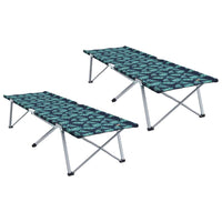 Opvouwbaar Camping Bed 2 Pcs Bossen 194 X 62,5 X 42,5 Cm