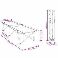 Opvouwbaar Camping Bed 2 Pcs Bossen 194 X 62,5 X 42,5 Cm