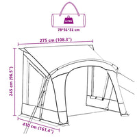 Caravan Tent 5-Person 410 X 275 X 245 Cm