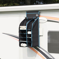 Hangende Tent Organizer 10 Vakken Zwart 40,5 X 25 X 80 Cm