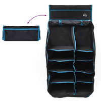 Hangende Tent Organizer 10 Vakken Zwart 40,5 X 25 X 80 Cm