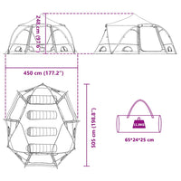 Dome Tent 4-Person Met Dak 505 X 450 X 248 Cm