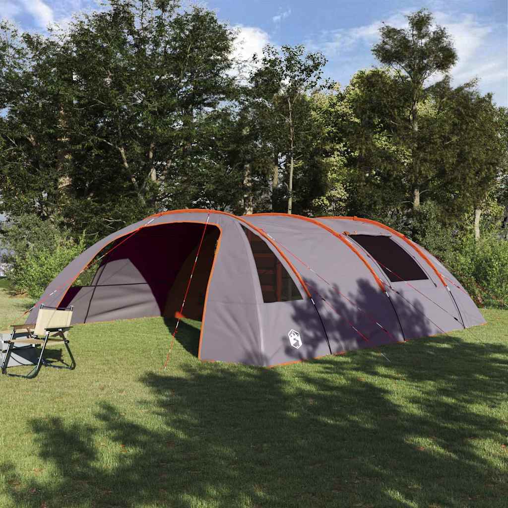 Tunnel Tent 6-Persoon Met Dak En Grijs 700 X 590 X 215 Cm
