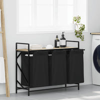 Wasmand 3 Vakken Met Plank Kleurig