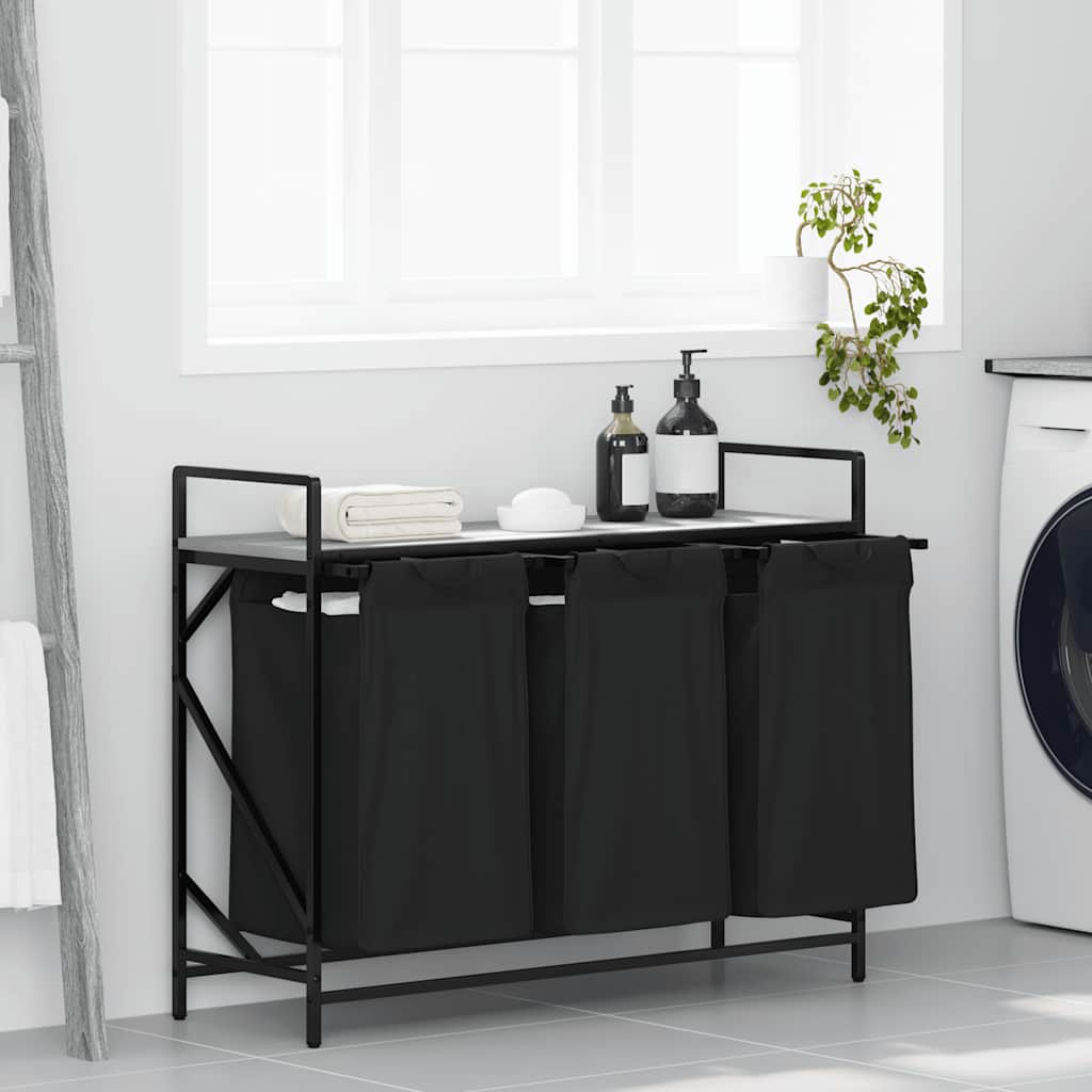 Wasmand 3 Vakken Met Plank Kleurig